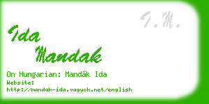 ida mandak business card